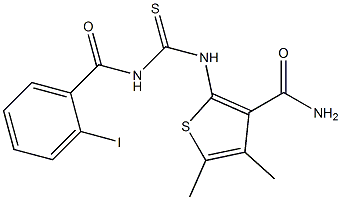 2-({[(2-iodobenzoyl)amino]carbothioyl}amino)-4,5-dimethyl-3-thiophenecarboxamide|