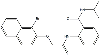 2-({2-[(1-bromo-2-naphthyl)oxy]acetyl}amino)-N-isopropylbenzamide Structure