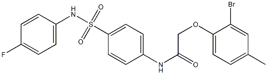  2-(2-bromo-4-methylphenoxy)-N-{4-[(4-fluoroanilino)sulfonyl]phenyl}acetamide