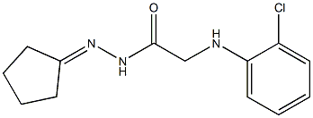 2-(2-chloroanilino)-N'-cyclopentylideneacetohydrazide,,结构式