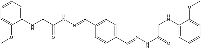 2-(2-methoxyanilino)-N'-{(E)-[4-({(E)-2-[2-(2-methoxyanilino)acetyl]hydrazono}methyl)phenyl]methylidene}acetohydrazide Structure