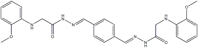 2-(2-methoxyanilino)-N'-{(E)-[4-({(E)-2-[2-(2-methoxyanilino)acetyl]hydrazono}methyl)phenyl]methylidene}acetohydrazide