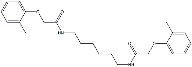 2-(2-methylphenoxy)-N-(6-{[2-(2-methylphenoxy)acetyl]amino}hexyl)acetamide Struktur