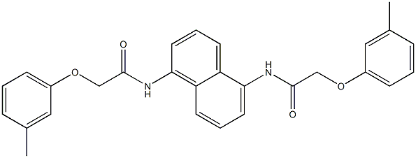 2-(3-methylphenoxy)-N-(5-{[2-(3-methylphenoxy)acetyl]amino}-1-naphthyl)acetamide 化学構造式