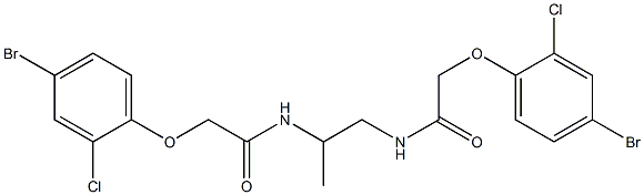 2-(4-bromo-2-chlorophenoxy)-N-(2-{[2-(4-bromo-2-chlorophenoxy)acetyl]amino}-1-methylethyl)acetamide Structure