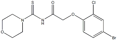 2-(4-bromo-2-chlorophenoxy)-N-(4-morpholinylcarbothioyl)acetamide Structure