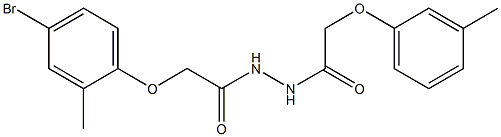  2-(4-bromo-2-methylphenoxy)-N'-[2-(3-methylphenoxy)acetyl]acetohydrazide