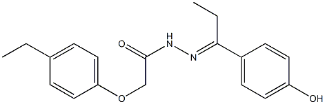  2-(4-ethylphenoxy)-N'-[(E)-1-(4-hydroxyphenyl)propylidene]acetohydrazide