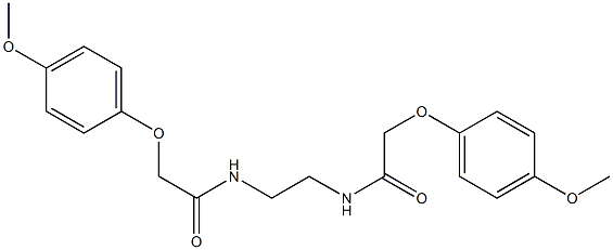 2-(4-methoxyphenoxy)-N-(2-{[2-(4-methoxyphenoxy)acetyl]amino}ethyl)acetamide 结构式