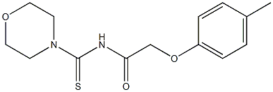 2-(4-methylphenoxy)-N-(4-morpholinylcarbothioyl)acetamide Struktur