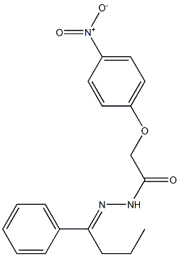 2-(4-nitrophenoxy)-N'-[(E)-1-phenylbutylidene]acetohydrazide 化学構造式