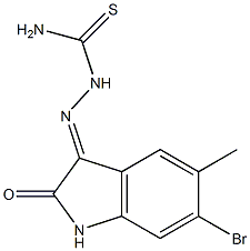 2-(6-bromo-5-methyl-2-oxo-1,2-dihydro-3H-indol-3-ylidene)-1-hydrazinecarbothioamide Structure