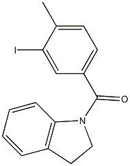 2,3-dihydro-1H-indol-1-yl(3-iodo-4-methylphenyl)methanone Struktur