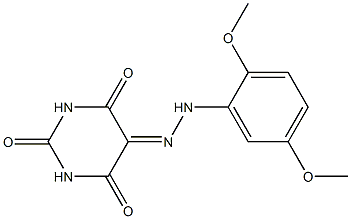 2,4,5,6(1H,3H)-pyrimidinetetrone 5-[N-(2,5-dimethoxyphenyl)hydrazone] Structure