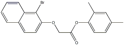 2,4-dimethylphenyl 2-[(1-bromo-2-naphthyl)oxy]acetate Structure