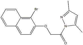 2-[(1-bromo-2-naphthyl)oxy]-1-(3,5-dimethyl-1H-pyrazol-1-yl)-1-ethanone Structure