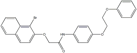 2-[(1-bromo-2-naphthyl)oxy]-N-[4-(2-phenoxyethoxy)phenyl]acetamide Structure