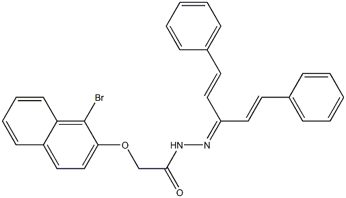 2-[(1-bromo-2-naphthyl)oxy]-N'-{(E)-3-phenyl-1-[(E)-2-phenylethenyl]-2-propenylidene}acetohydrazide|