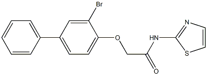 2-[(3-bromo[1,1'-biphenyl]-4-yl)oxy]-N-(1,3-thiazol-2-yl)acetamide Structure