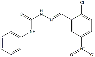 2-[(E)-(2-chloro-5-nitrophenyl)methylidene]-N-phenyl-1-hydrazinecarboxamide Struktur