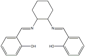 2-{[(2-{[(E)-(2-hydroxyphenyl)methylidene]amino}cyclohexyl)imino]methyl}phenol,,结构式