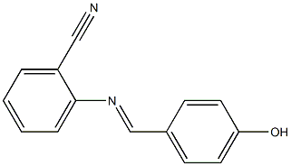 2-{[(E)-(4-hydroxyphenyl)methylidene]amino}benzonitrile Structure