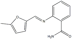 2-{[(E)-(5-methyl-2-furyl)methylidene]amino}benzamide Structure