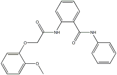 2-{[2-(2-methoxyphenoxy)acetyl]amino}-N-phenylbenzamide Structure