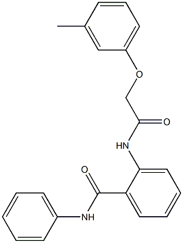 2-{[2-(3-methylphenoxy)acetyl]amino}-N-phenylbenzamide Struktur