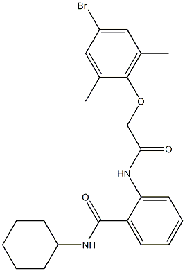  2-{[2-(4-bromo-2,6-dimethylphenoxy)acetyl]amino}-N-cyclohexylbenzamide