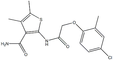 2-{[2-(4-chloro-2-methylphenoxy)acetyl]amino}-4,5-dimethyl-3-thiophenecarboxamide|