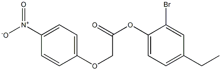 2-bromo-4-ethylphenyl 2-(4-nitrophenoxy)acetate Structure