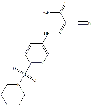 2-cyano-2-{(Z)-2-[4-(1-piperidinylsulfonyl)phenyl]hydrazono}acetamide