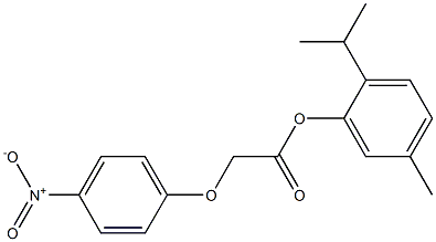 2-isopropyl-5-methylphenyl 2-(4-nitrophenoxy)acetate Structure