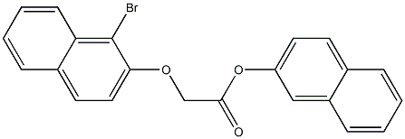 2-naphthyl 2-[(1-bromo-2-naphthyl)oxy]acetate Structure