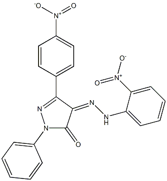 3-(4-nitrophenyl)-1-phenyl-1H-pyrazole-4,5-dione 4-[N-(2-nitrophenyl)hydrazone] Structure