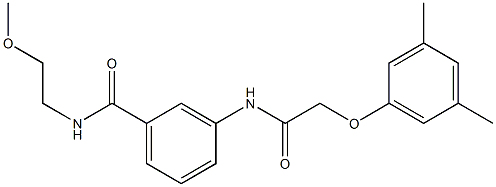 3-{[2-(3,5-dimethylphenoxy)acetyl]amino}-N-(2-methoxyethyl)benzamide Structure