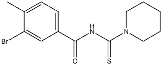 3-bromo-4-methyl-N-(1-piperidinylcarbothioyl)benzamide,,结构式