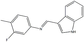 N-(3-fluoro-4-methylphenyl)-N-[(E)-1H-indol-3-ylmethylidene]amine