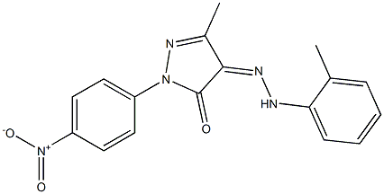 3-methyl-1-(4-nitrophenyl)-1H-pyrazole-4,5-dione 4-[N-(2-methylphenyl)hydrazone]