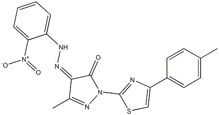 3-methyl-1-[4-(4-methylphenyl)-1,3-thiazol-2-yl]-1H-pyrazole-4,5-dione 4-[N-(2-nitrophenyl)hydrazone]|