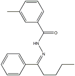 3-methyl-N'-[(Z)-1-phenylpentylidene]benzohydrazide Structure