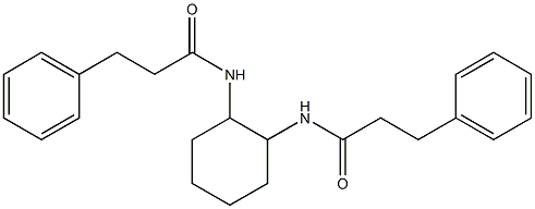 3-phenyl-N-{2-[(3-phenylpropanoyl)amino]cyclohexyl}propanamide Struktur