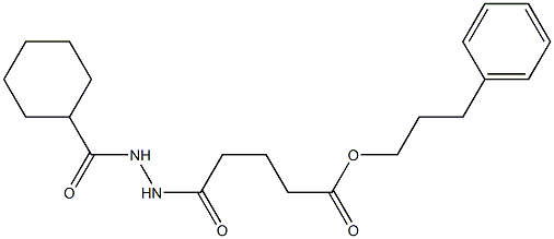 3-phenylpropyl 5-[2-(cyclohexylcarbonyl)hydrazino]-5-oxopentanoate Struktur