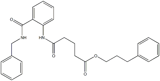 3-phenylpropyl 5-{2-[(benzylamino)carbonyl]anilino}-5-oxopentanoate Struktur