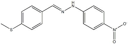 4-(methylsulfanyl)benzaldehyde N-(4-nitrophenyl)hydrazone Struktur