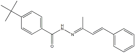 4-(tert-butyl)-N'-[(E,2E)-1-methyl-3-phenyl-2-propenylidene]benzohydrazide,,结构式