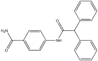 4-[(2,2-diphenylacetyl)amino]benzamide 化学構造式