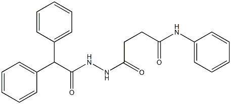 4-[2-(2,2-diphenylacetyl)hydrazino]-4-oxo-N-phenylbutanamide,,结构式