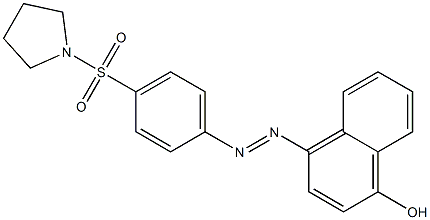 4-{(E)-2-[4-(1-pyrrolidinylsulfonyl)phenyl]diazenyl}-1-naphthol Structure